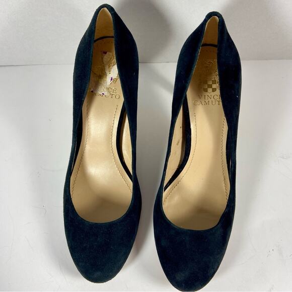 Vince Camuto Dark Suede Heels - Picture 2 of 10